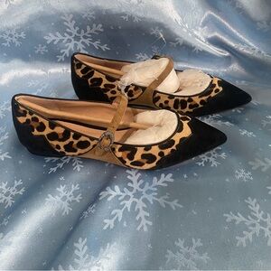 Coach by Tabitha Leopard Print and Black Flats